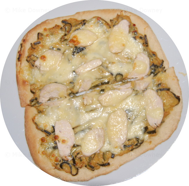 Courgette and Chicken Pizza