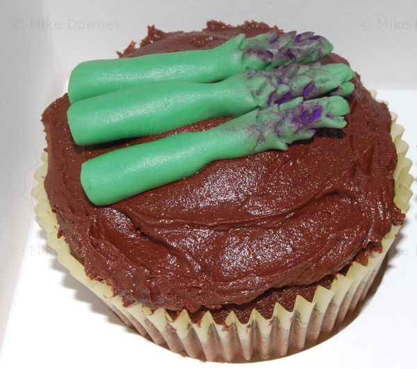 Asparagus cupcake