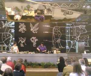 one of the cookery demonstrations in the main hall