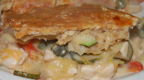 Chicken and ratatouille pie