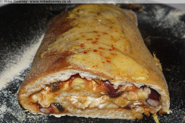 The cooked Stromboli Pizza