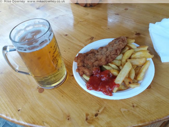 Schnitzel and chips